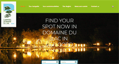 Desktop Screenshot of campinglelac-dordogne.com